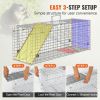 Portable Folding Live Animal Cage Trap with Handle